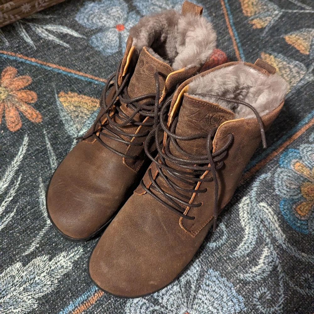 Zaqq QUINTIC Winter Velours Brown Waterproof minimalist boots